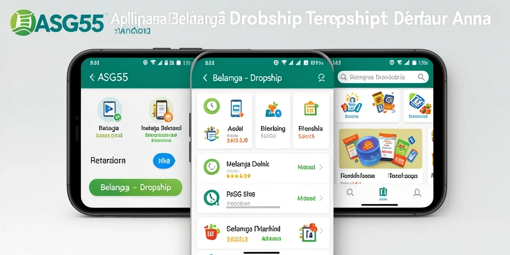 Antarmuka aplikasi dropship ASG55 yang user-friendly dan efisien.