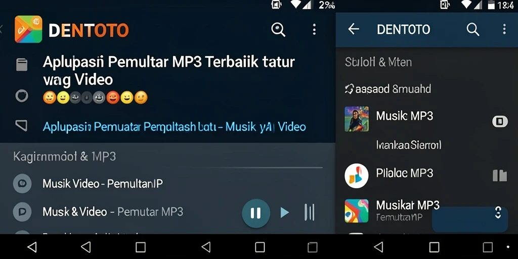 Antarmuka DENTOTO dengan fitur Pemutar MP3 yang menarik.