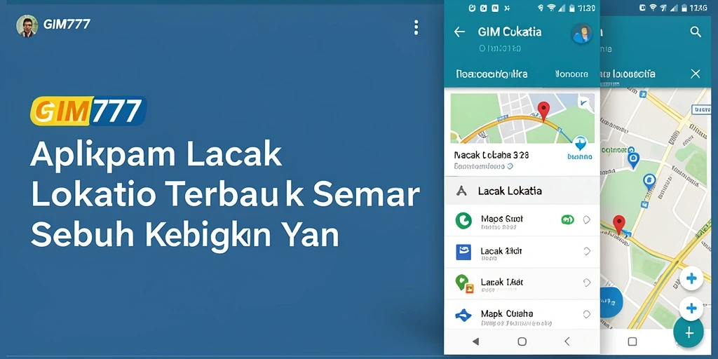 Tampilan antarmuka GIM777 yang menunjukkan fitur Lacak Lokasi.