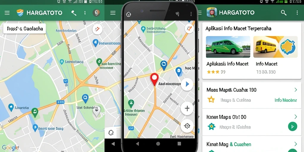 Antarmuka HARGATOTO menampilkan peta lalu lintas aktual dengan informasi kemacetan.