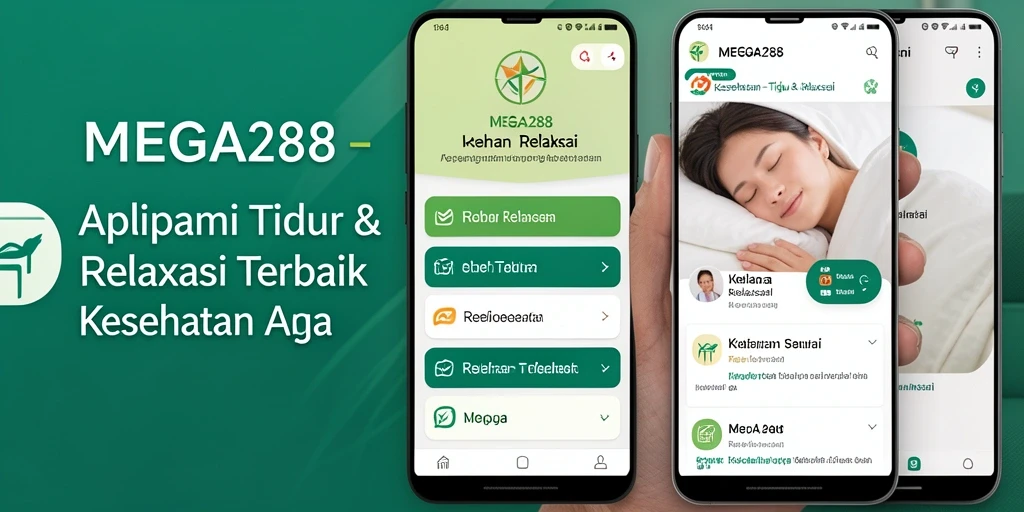 Tampilan antarmuka MEGA288 untuk tidur dan relaksasi yang menenangkan.