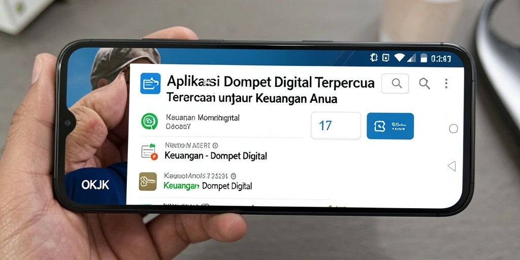 Tampilan antarmuka aplikasi OKJK yang sederhana dan mudah digunakan.