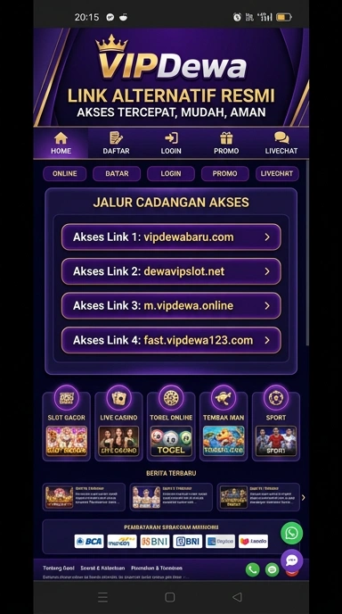 Tampilan link alternatif vipdewa